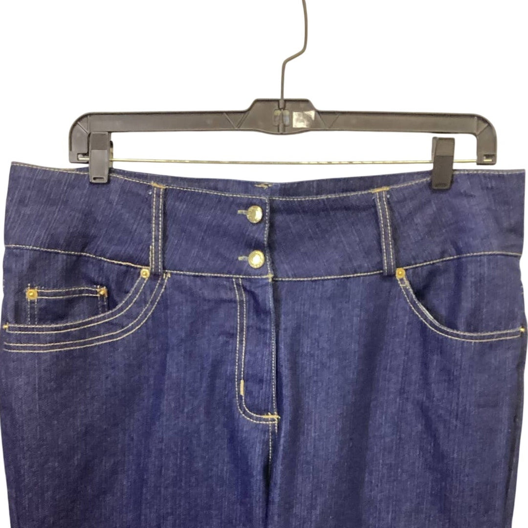 Gold Flava Womens Plus Size 20 Stretch Cotton Denim Straight Leg Blue Jeans