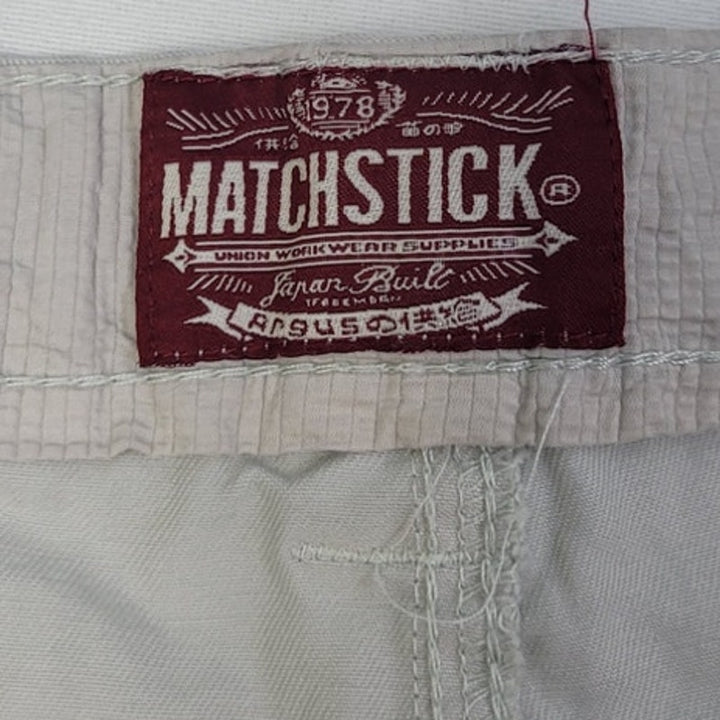 Matchstick Mens 40 X 32 100% Cotton Drawstring Waist Multi Pocket Cargo Pants