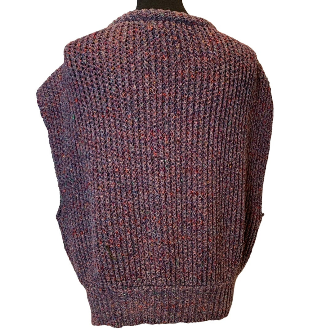 Csscy Medium Modern Cap Sleeve Almost Open Sides Acrylic Blend Purple Sweater
