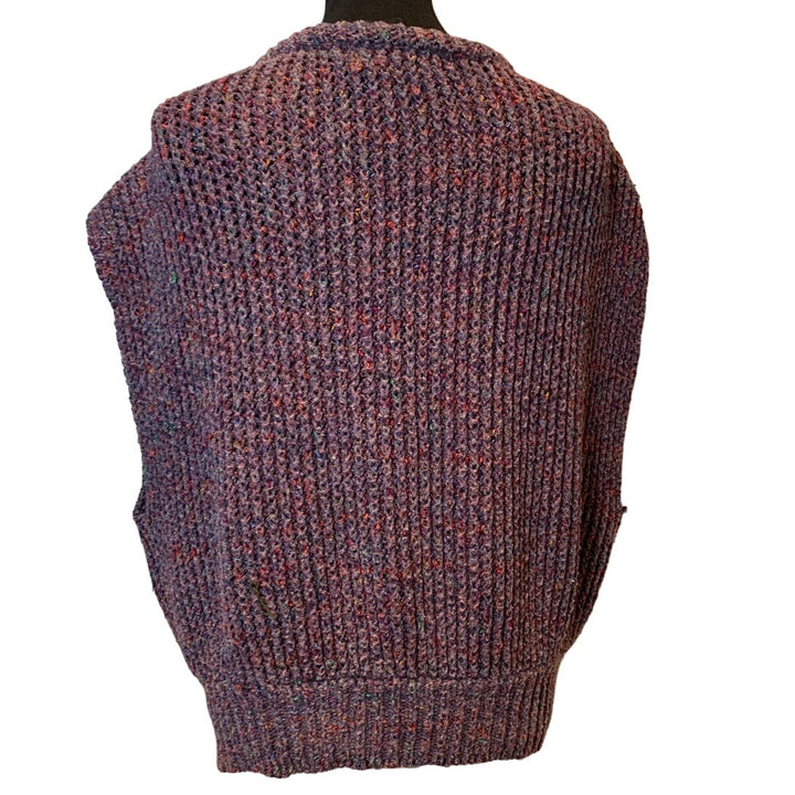 Csscy Medium Modern Cap Sleeve Almost Open Sides Acrylic Blend Purple Sweater