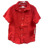 2 New Cat & Jack Boys Medium (8) Short Sleeve Floral Melon Button Up Shirts