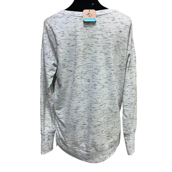 Hand Printed Upcycled Small Black Lab Dog Puppy Long Sleeve Polyblend Sweatshirt