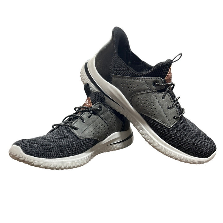 Skechers Mens Size 8 Black Gray Hands Free Swift Fit Memory Foam Athletic Shoes