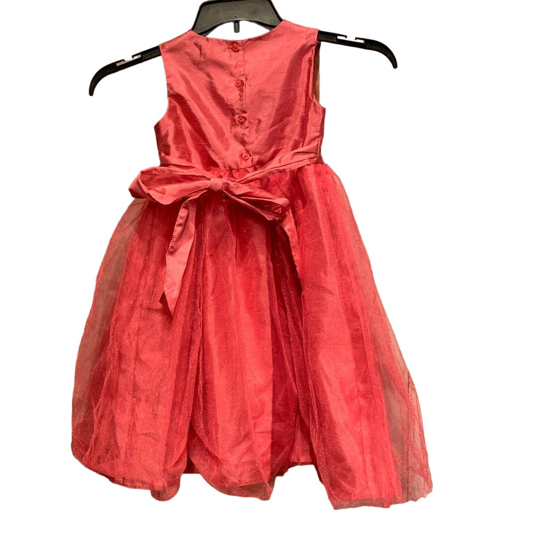 Marmellata Classics Girls Size 6 Easter Spring Flower Girl Pink Tulle Dress