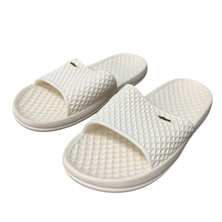Funky Monkey Mens Size 11 Ivory Slip On Single Strap Bath Shower Slipper Shoes