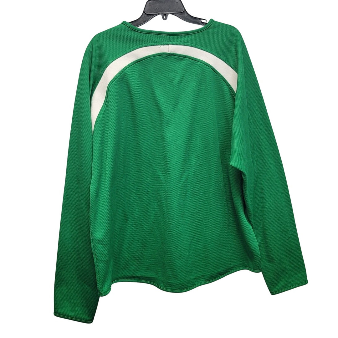Boombah Mens 3XL Green 100% Polyester Long Sleeve Crew Neck Lined Jersey