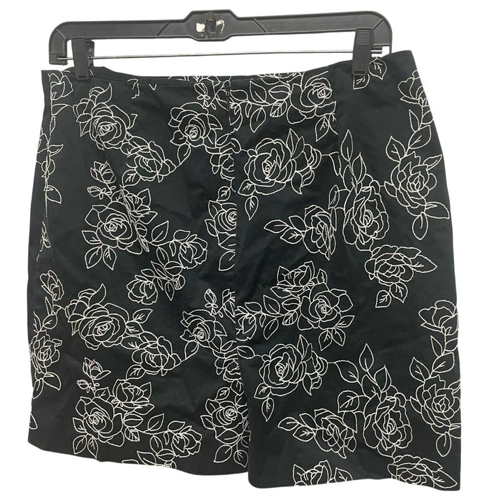 Jones New York Signature Womens Size 16 Floral Stretch Cotton Short Pencil Skirt
