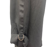 Worthington Womens Medium Sheer Tabbed Roll Up Sleeve V-Neck Polyester Blouse