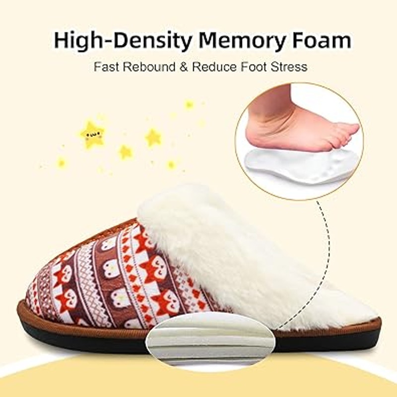 New Besroad Little Kids XS 11-11.5 Slip On Penguin Fox Faux Fur House Slippers