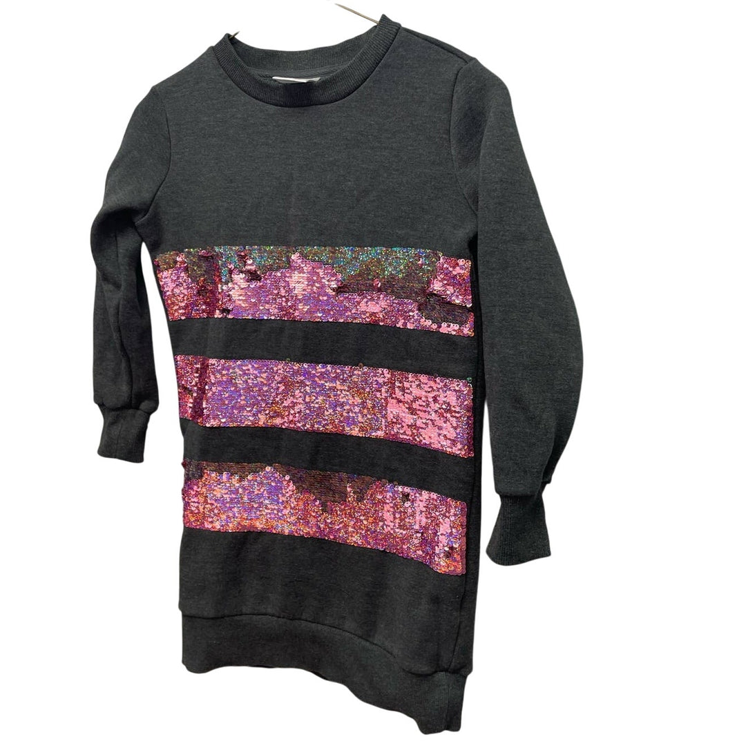 Spotted Zebra Girls Small (6-7) Long Sleeve Changing Sequins Sweatshirt Tunic