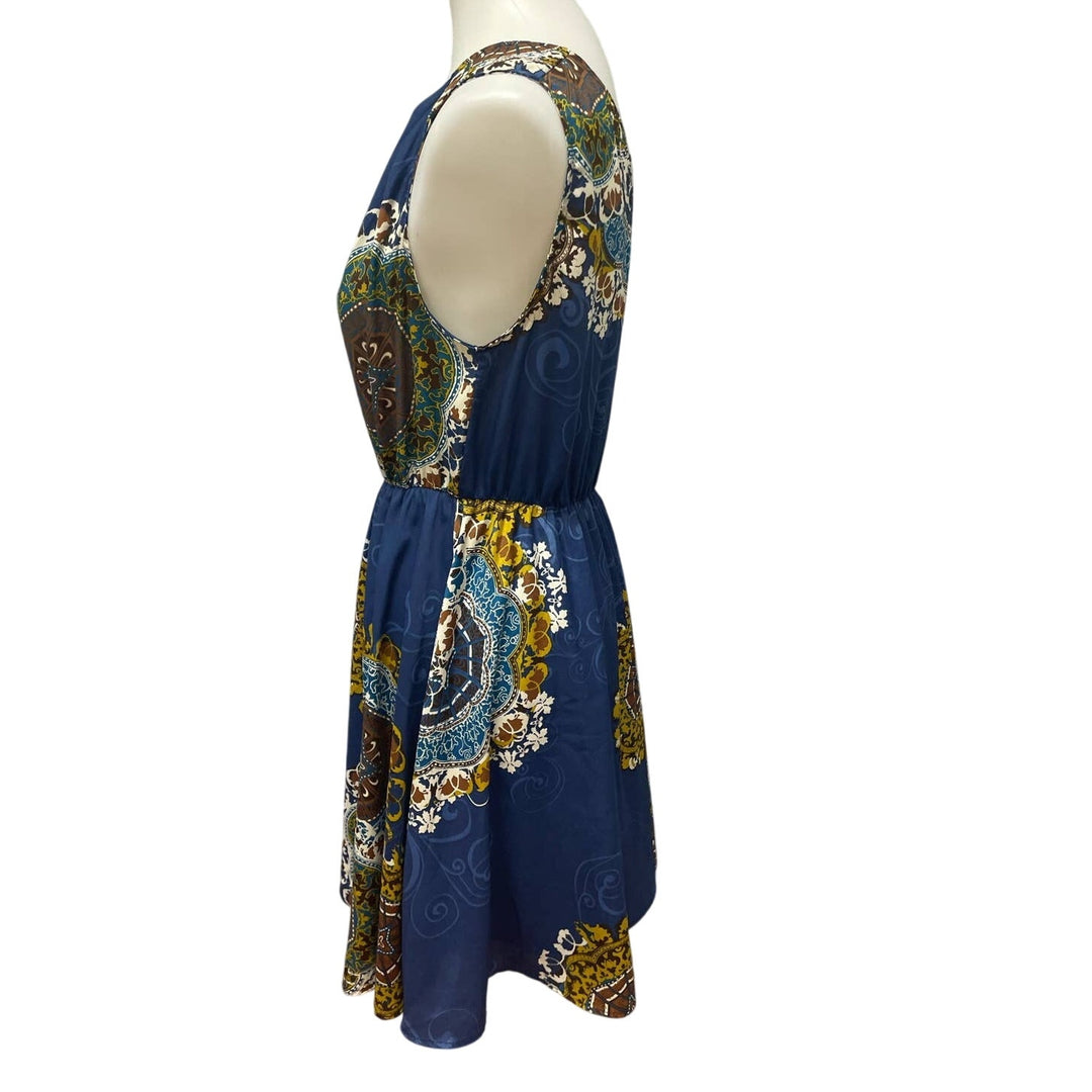 Love Notes Womens Medium One Shoulder Polyester Fit &amp; Flare Knee Length Dress