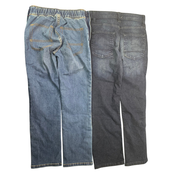 2 NWT New Cat &amp; Jack Boys Size 8 Straight Leg Stretch Denim Blue Jeans
