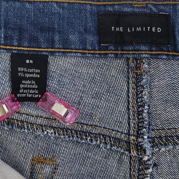 The Limited Womens 8 Regular Stretch Cotton Factory Faded Denim Jeans w Pockets