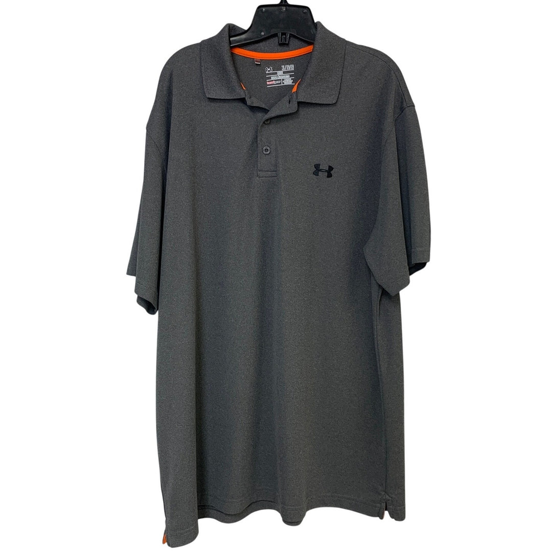 Lot of 2 Under Armour Mens XL Heat Gear Loose Short Sleeve Polo Shirts EUC