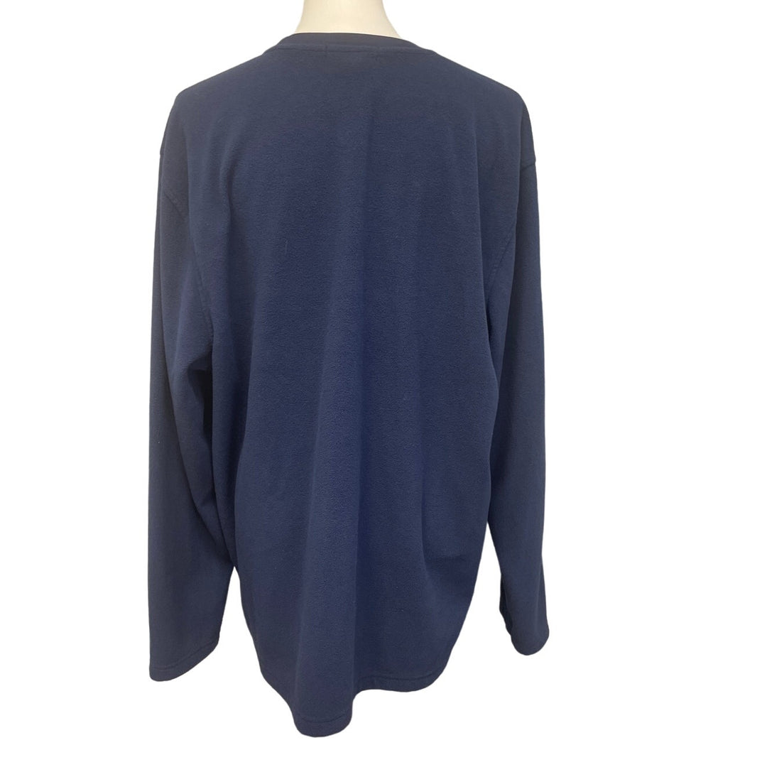 Club Room Mens XL Navy 100% Polyester Long Sleeve Crew Neck Pajama Shirt
