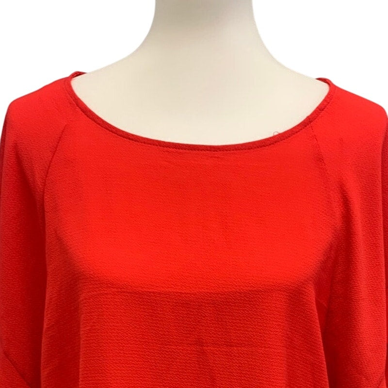 Umgee Womens Small Ruffled Bell Sleeve Textured 100% Polyester Blouse Shirt