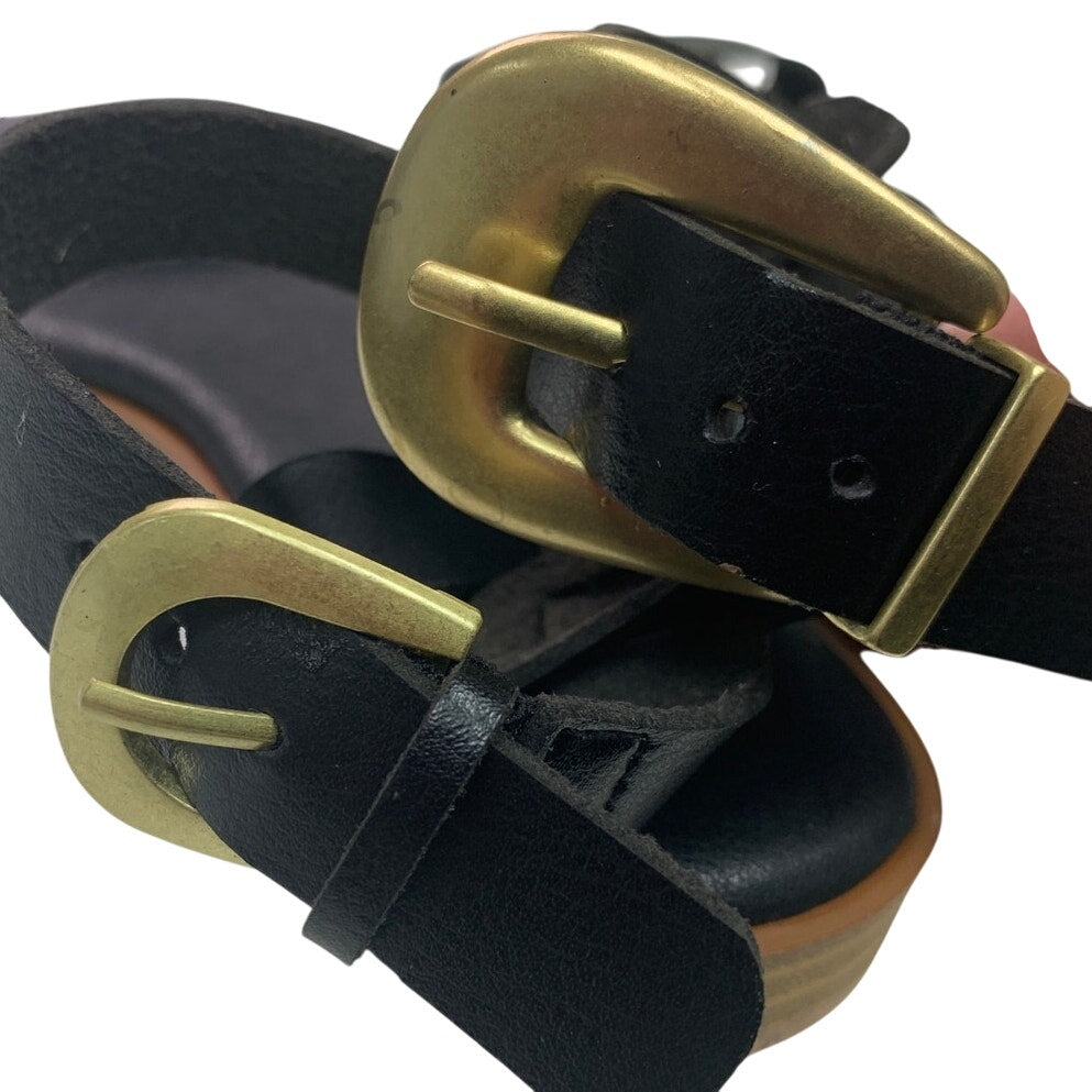 New American Eagle Womens US Size 8 Ankle Wrap Faux Leather Sandals - Sample