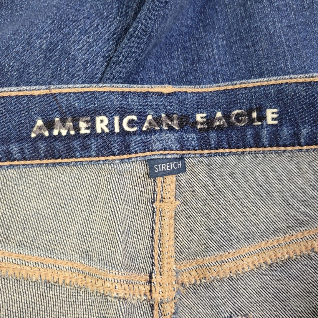 New American Eagle Size 2 Regular Medium Rinse Stovepipe Jean Denim Blue Jeans