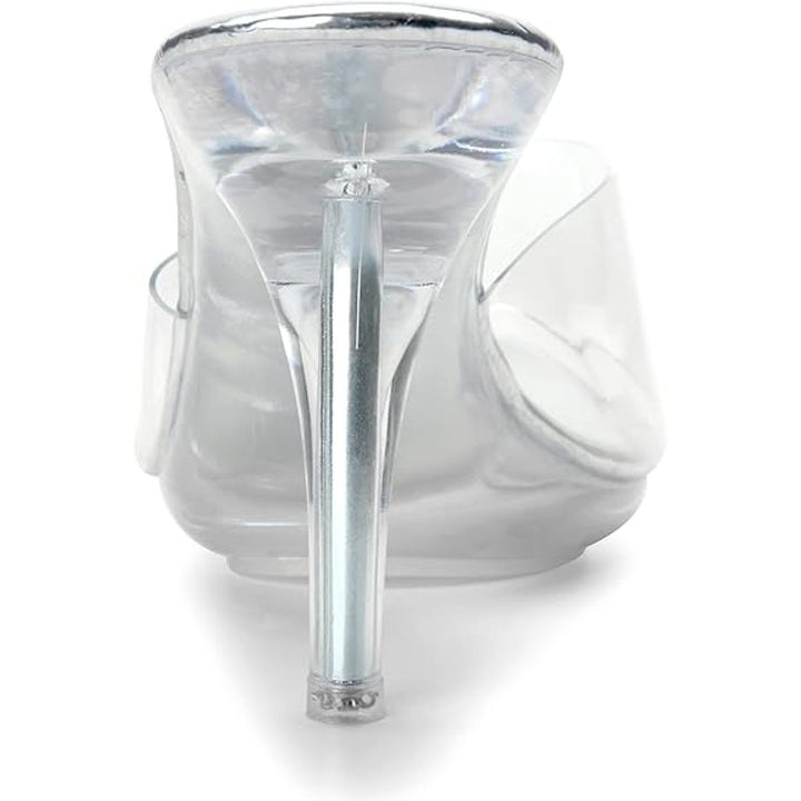 New NBUUNBU Womens 10 Euro 41 Silver Open Toe Silver Clear Strap Heels Shoes