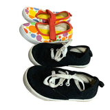 2 Pairs Girls Size 7/8 Garanimals Polka Dot Mary Jane Sneakers Tennis Shoes