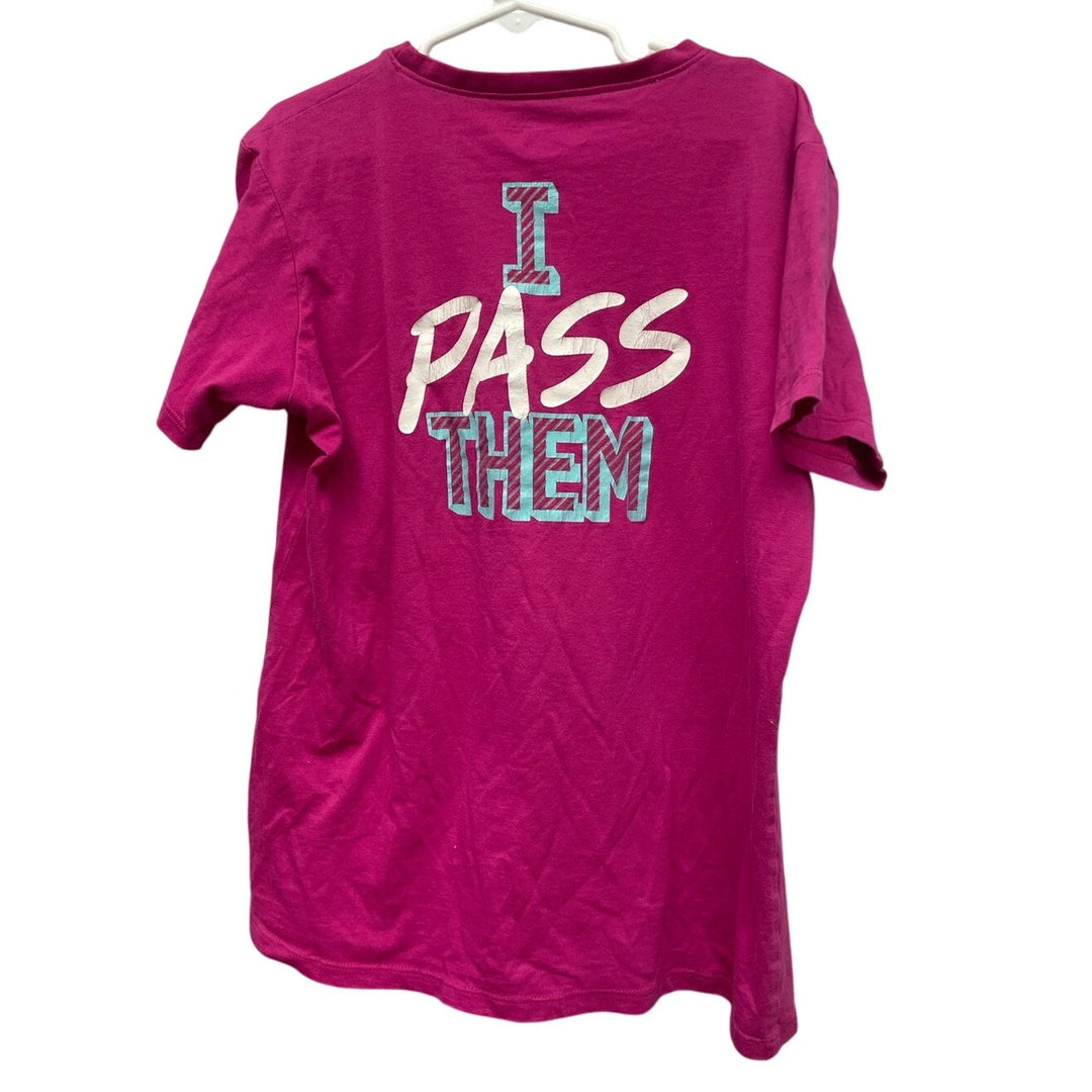 2 Glitter Girl Medium 10-12 Under Armour HeatGear Short Sleeve Cotton Blend Tops