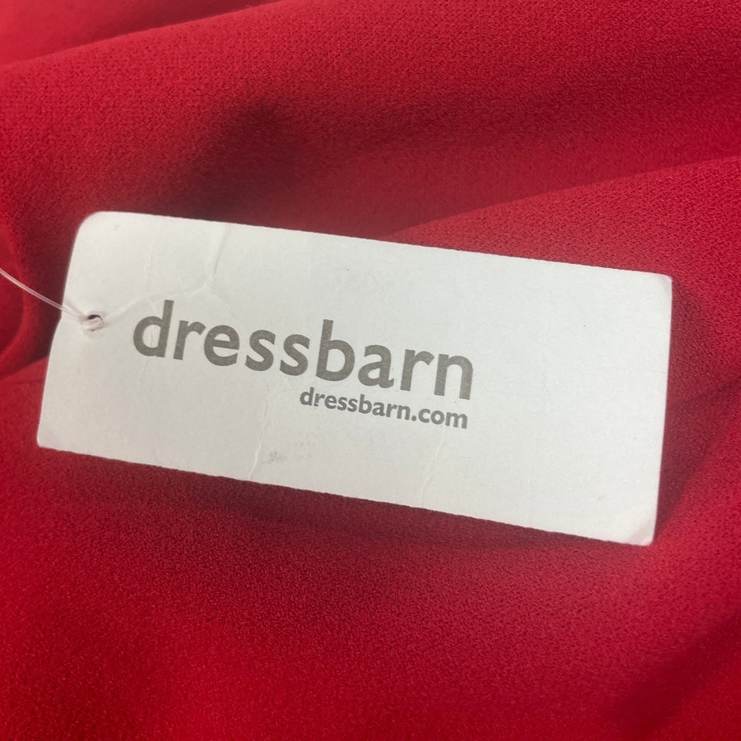Roz &amp; Ali Womens Size 8 Red Fit n Flare Sleeveless Knee Length Dress