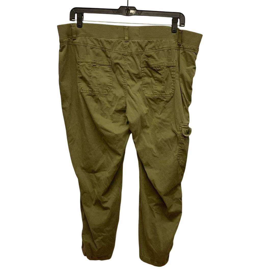 Sonoma Goods for Life Plus Size 18 Olive Green Cotton Blend Cargo Pants