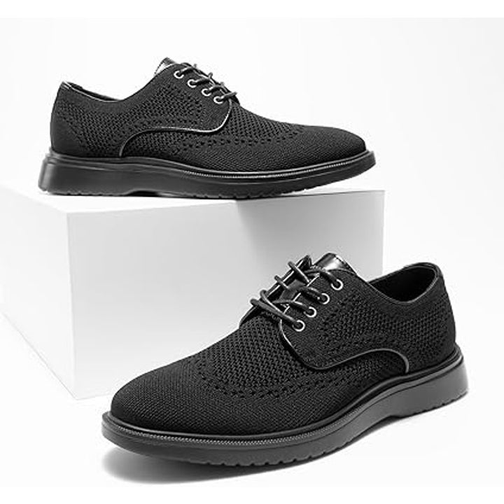 Bruno Marc Mens 13 Black MaxFlex Breathable Lace-Up Comfortable Oxford Shoes