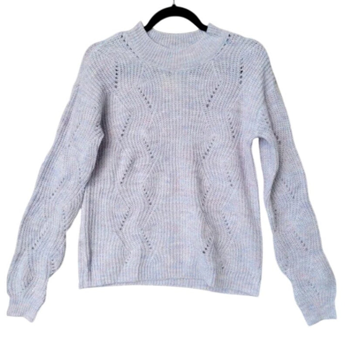 New Hippie Rose Juniors Medium Marled Mock-Neck PolyBlend Pastel Colors Sweater