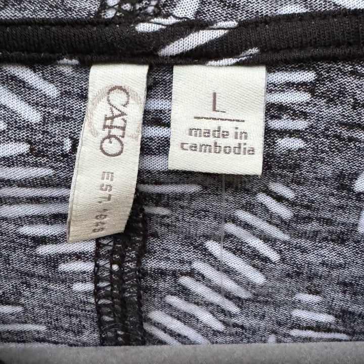 NWT New Cato Womens Large Patterned Long Sleeve Hooded Athletic Shirt