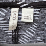 NWT New Cato Womens Large Patterned Long Sleeve Hooded Athletic Shirt