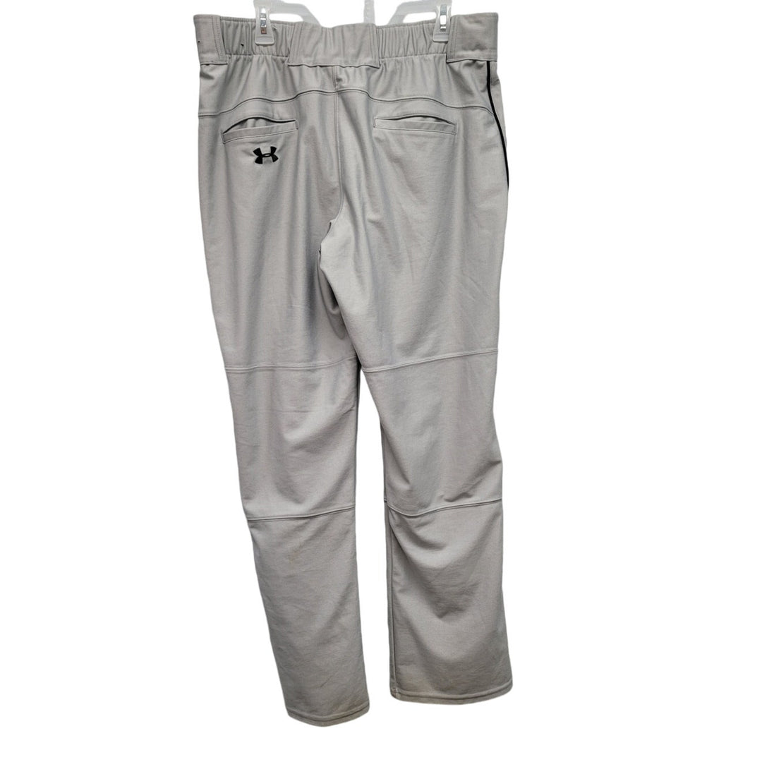 Under Armour Mens 2XL Side Striped 100% Polyester Loose Fit Straight Cut Pants
