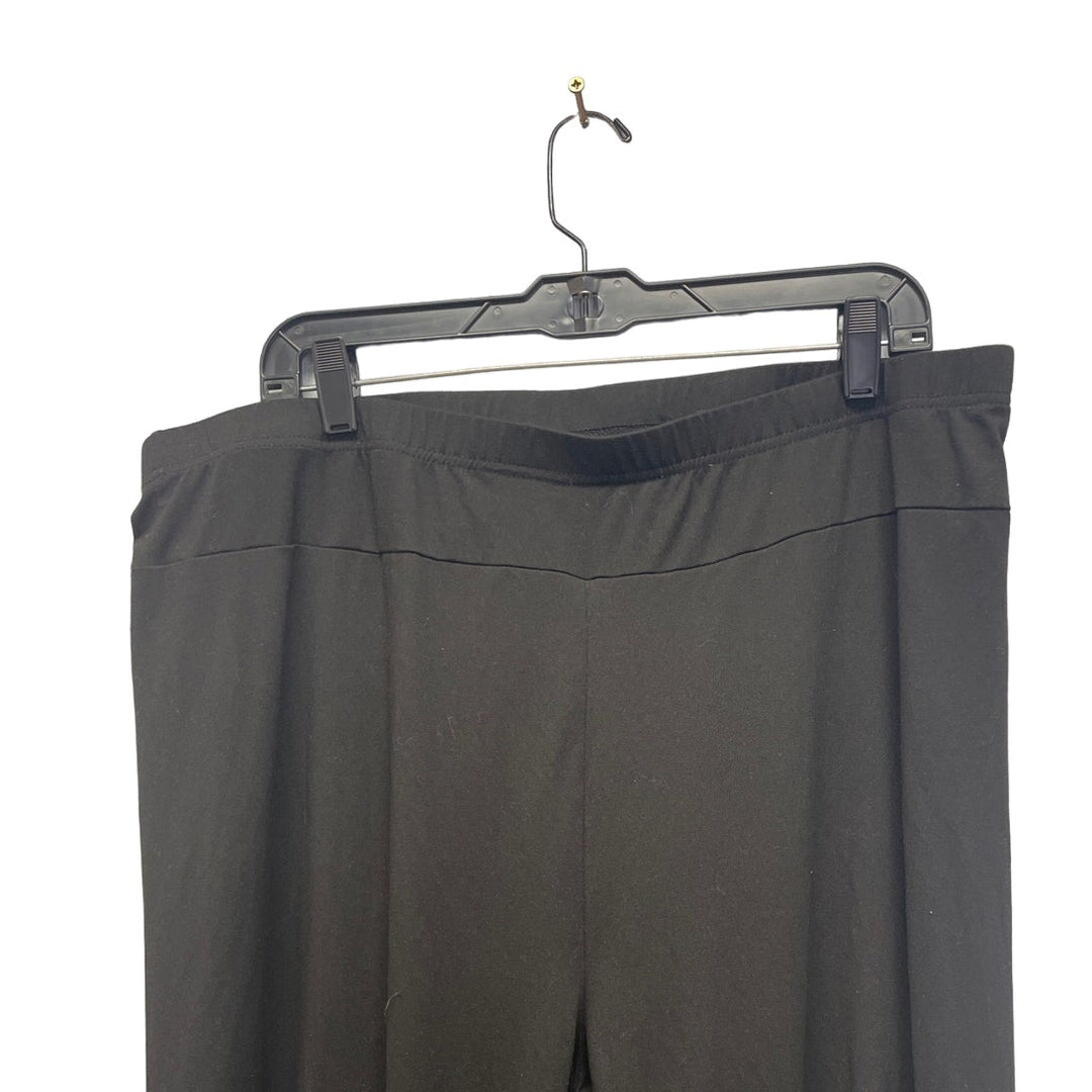 Womens Plus Size 4X Lightweight Factory Distressed Elastic Waist Black Leggings