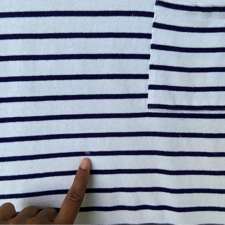 Madewell Womens Medium 100% Cotton Short Sleeve Crew Neck Striped T-Shirt Dress