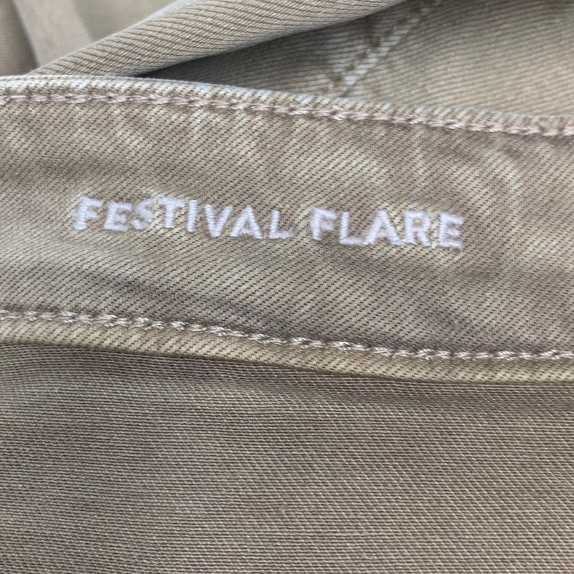 New American Eagle Womens Size 8 Festival Flare Button Belt Loops Denim Jeans