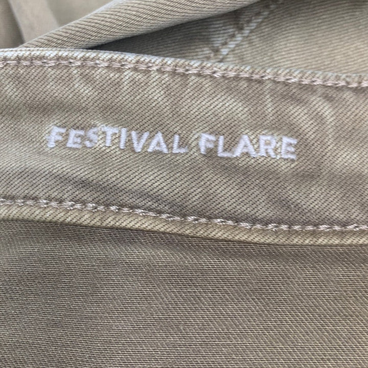 New American Eagle Womens Size 8 Festival Flare Button Belt Loops Denim Jeans