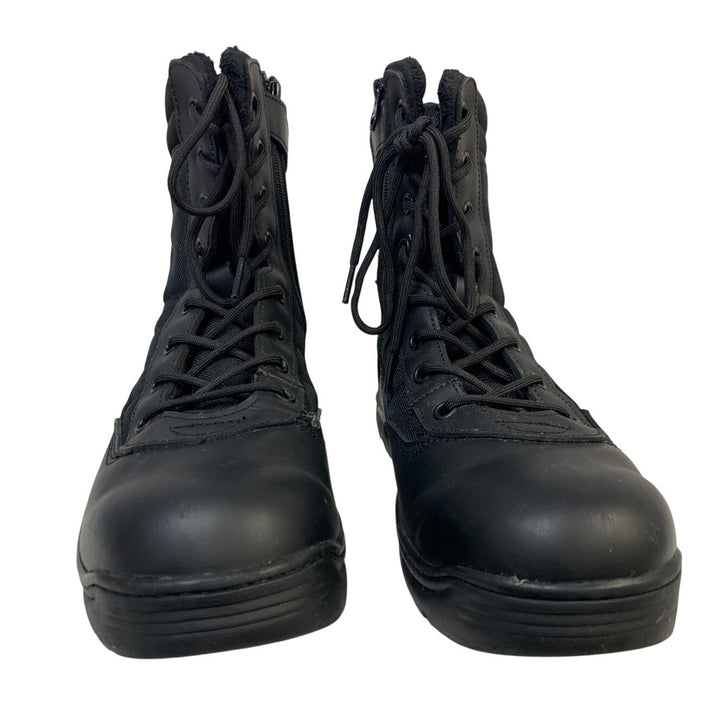 Nortiv 8 Mens Size 10.5 Black Boot Lace Up Round Toe Side Zip Outdoor Snow Boots