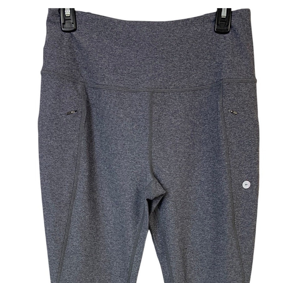 New Eddie Bauer Womens Heathered Gray UPF 50+ Trail Tight Compression Leggings