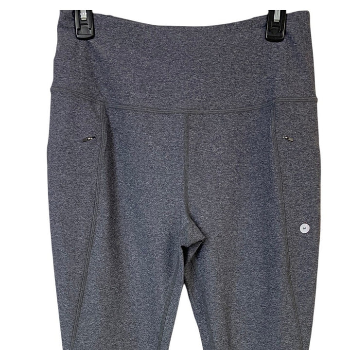 New Eddie Bauer Womens Heathered Gray UPF 50+ Trail Tight Compression Leggings
