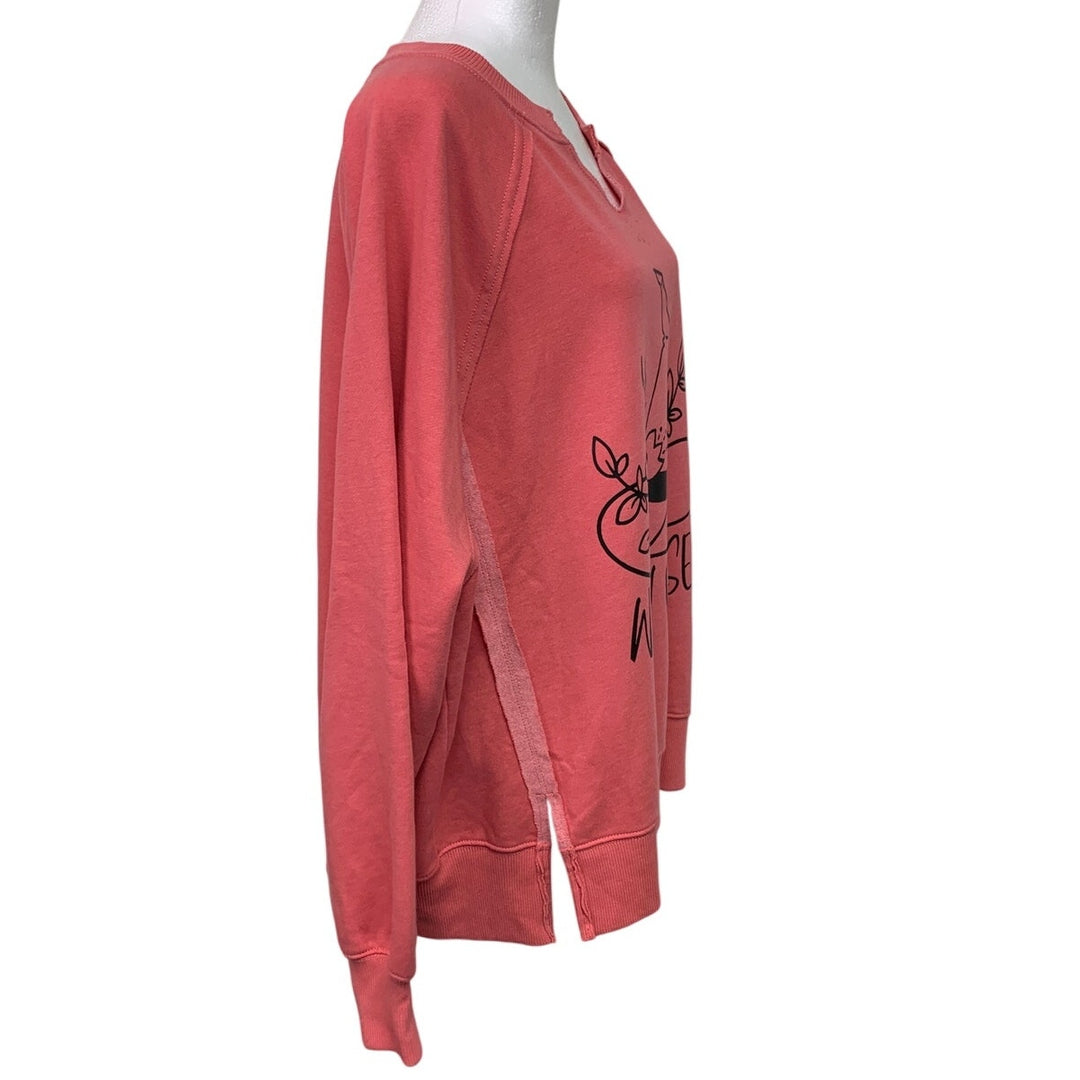 New Hand Printed Womens Medium Witch Please Hat Halloween Sweatshirt