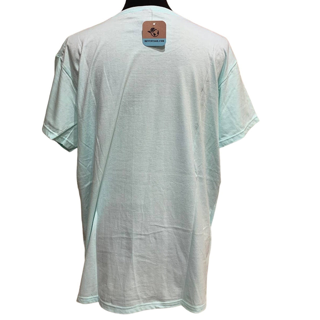 New Hand Printed 2XL Pink Green Succulent Cactus 100% Cotton Short Sleeve Tee