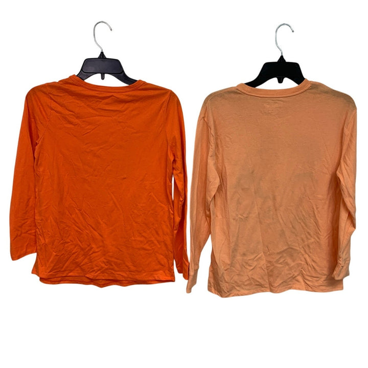 Lot of 2 Cat &amp; Jack Art Class Girls Large Peanuts Long Sleeve Halloween T Shirts
