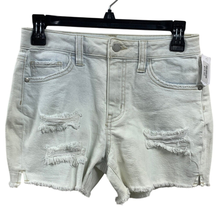 New Art Class Girls Small (6/7) Adjustable Waist Distressed Bleached Jean Shorts