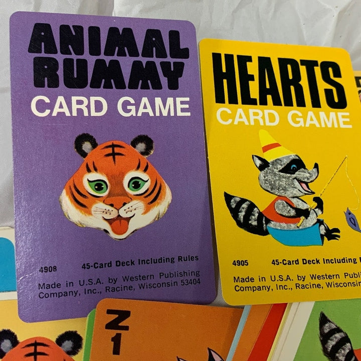 3 Vintage 1970s Kids Card Games Noah&