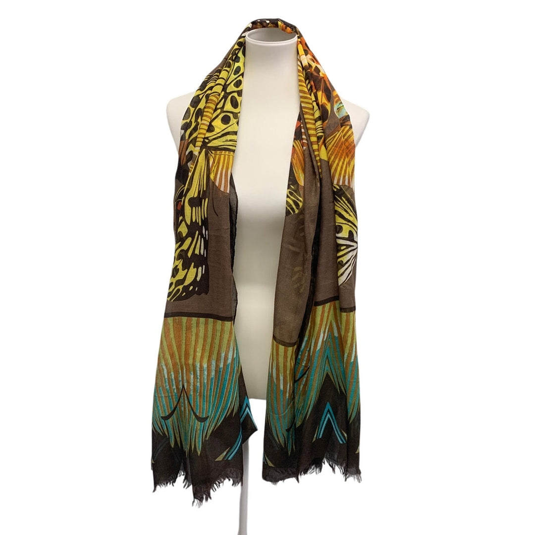 Pur by Pur Cashmere Womens Silky Rectangular Butterfly Fringed Fashion Scarf