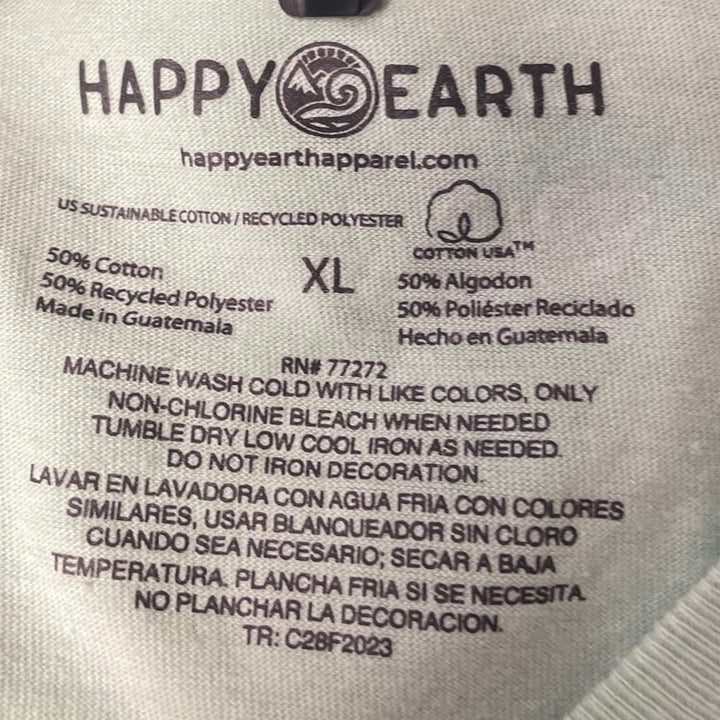 Happy Earth Kids XL Protect Planet Earth Short Sleeve Cotton Blend Crew Neck Tee