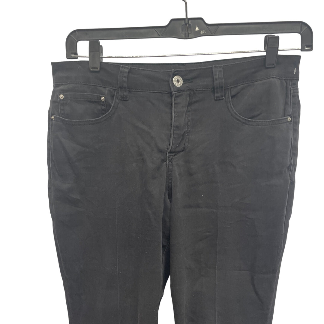 Signature Studio Womens Size 12 Stretch Cotton Lightweight Denim Black Jeans
