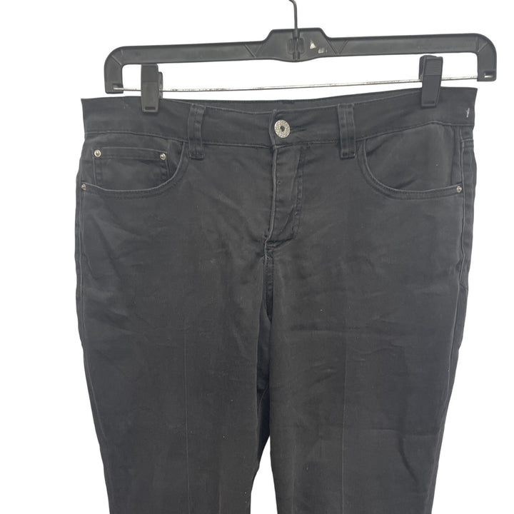 Signature Studio Womens Size 12 Stretch Cotton Lightweight Denim Black Jeans