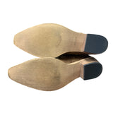 Womens Size 8.5 Brown Faux Leather Wide Calf Knee High 2" Heel Cowboy Boots