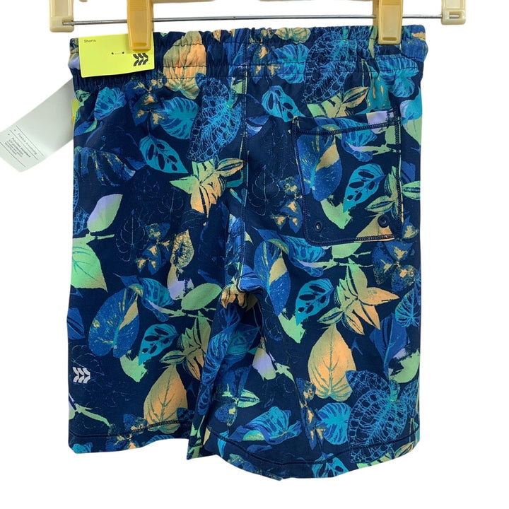 New All In Motion Boys Small (6/7)Tropical Floral UPF 50+ Unlined Swim Trunks
